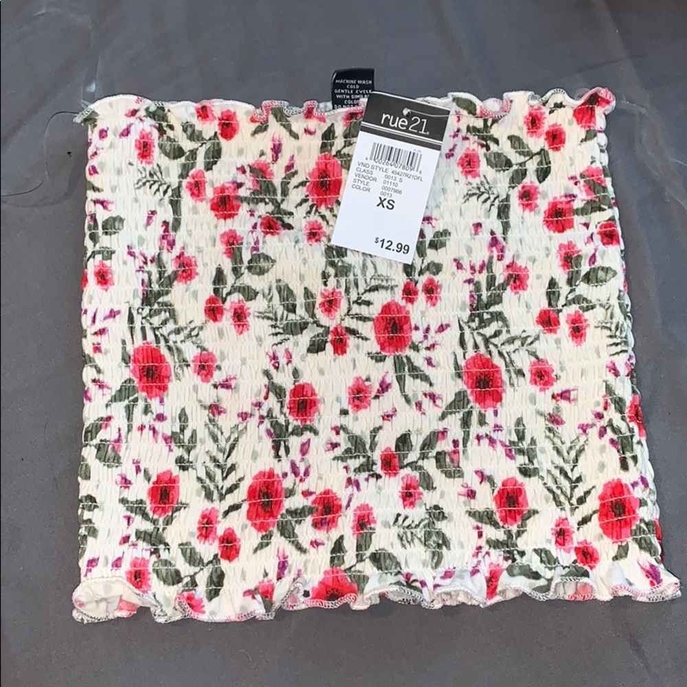 floral tube top